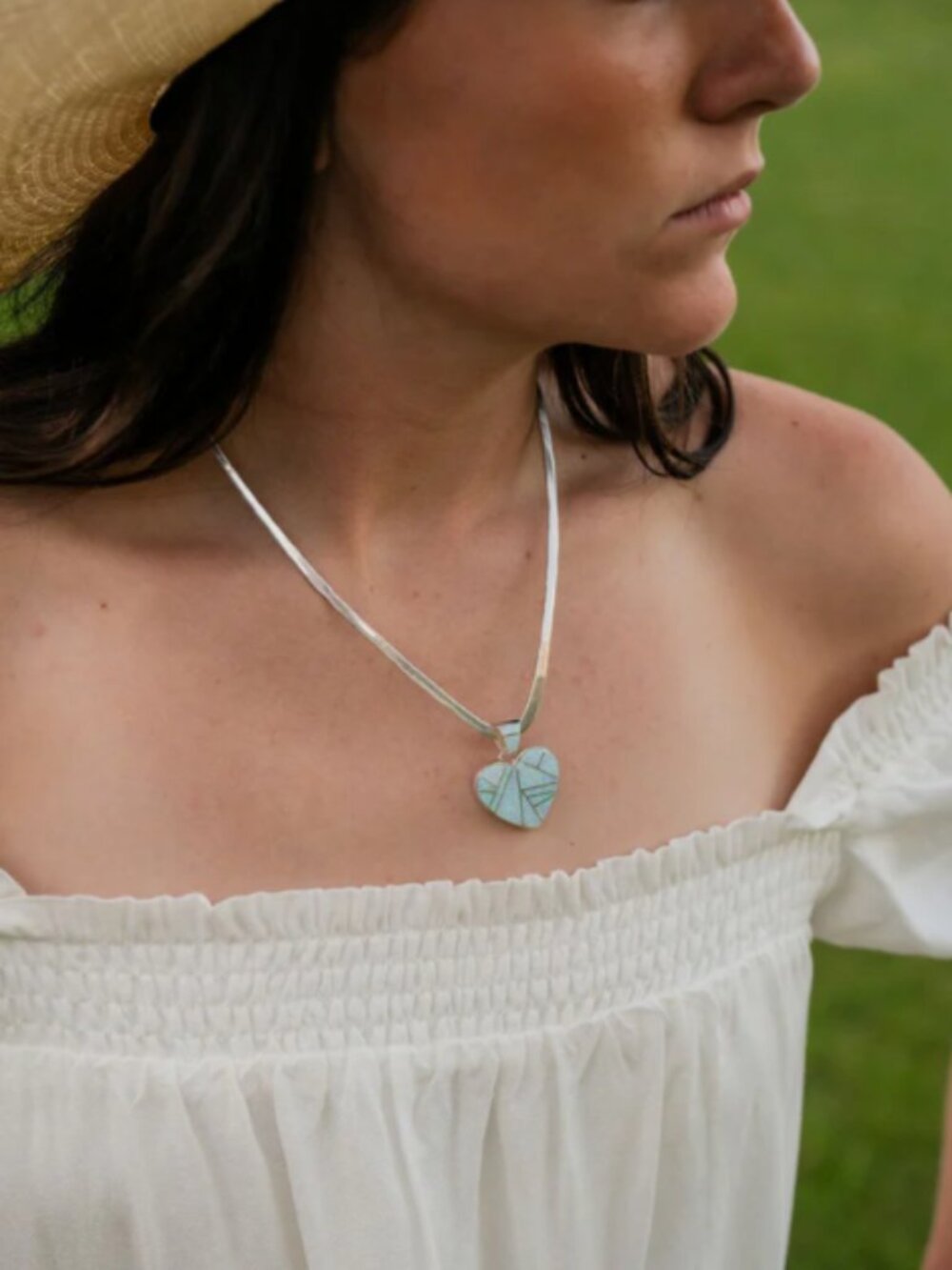 Southwestern "V" Dive Necklace Lazaro Gutierrez Sterling Silver - Picture 4 of 5